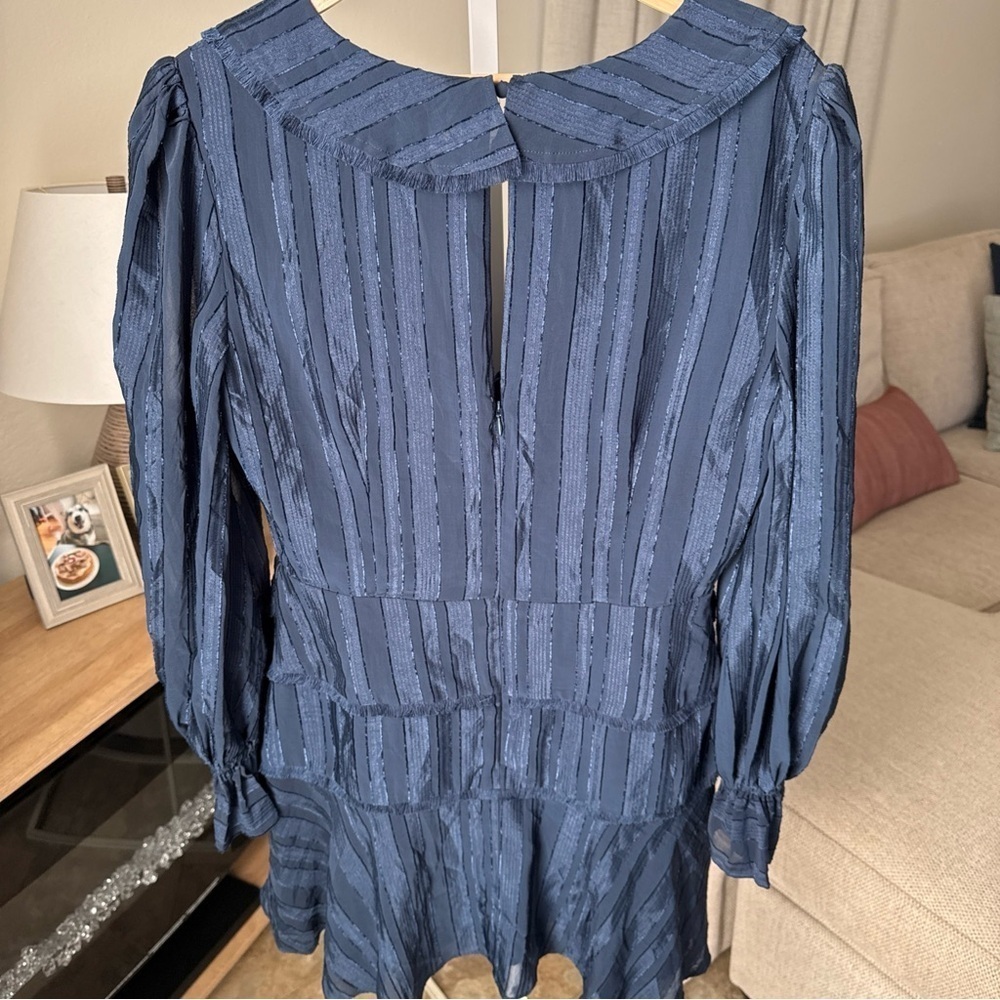 Finders Keepers Soraya Navy Blue Mini Dress Size XL NWT - Picture 9 of 16